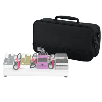 Gator Cases GPB-LAK-WH Small White Aluminum Guitar Bass Pedal Board w Carry Bag image 1
