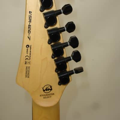 VGS VSM-120 Soulmaster Select VSM-120-7 7-String Electric Guitar with Evertune, Black Satin Matte image 10