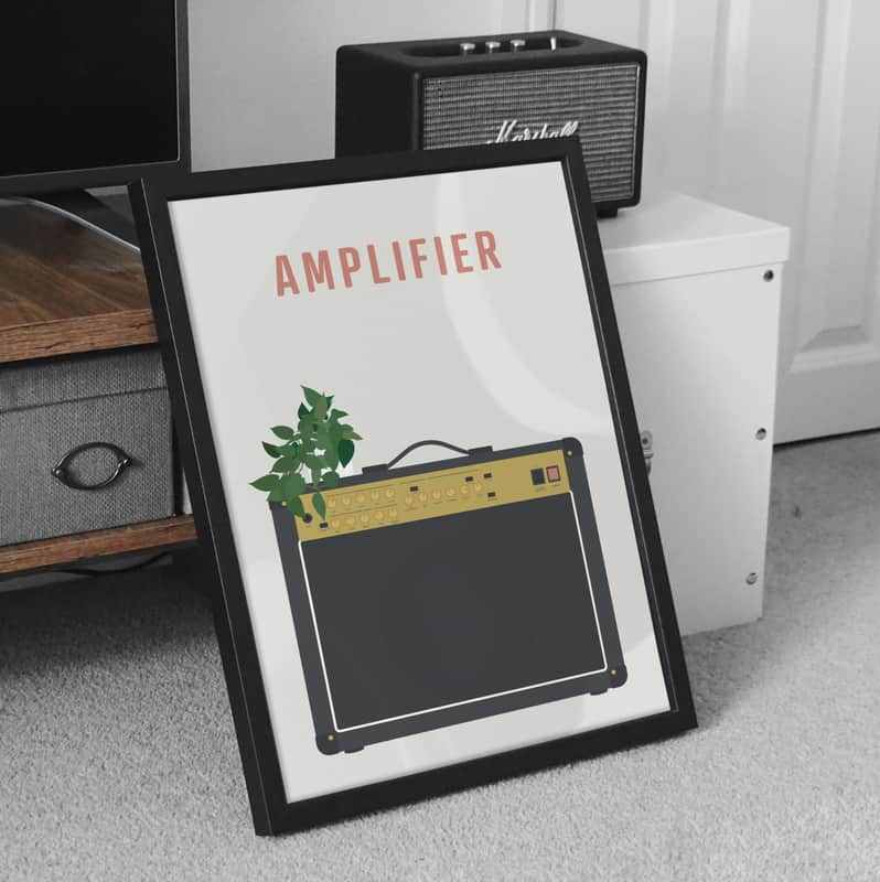Marshall Amplifier Print - Guitar Amp Poster, 30x40cm Size image 1