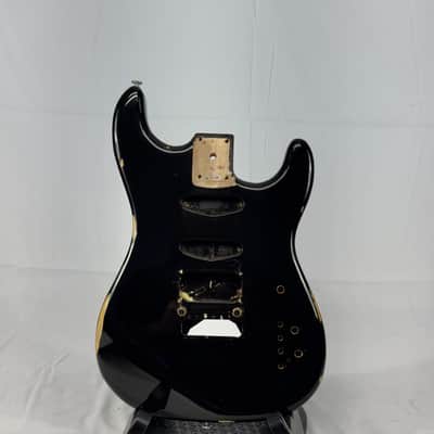 LaSiDo Super Strat Style Electric Guitar Body Made In Canada 1990’s - Black image 1