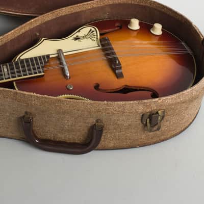 Florentine K-72 Hollow Body Electric Mandolin, made by Kay,  c. 1959, original grey chipboard case. image 12