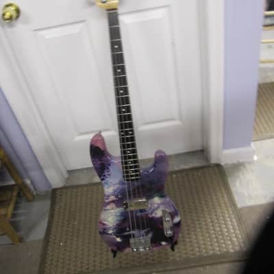 Bluesman Vintage  Custom Precision Jazz Thunderbird Bass 2016 Purple Swirly image 2