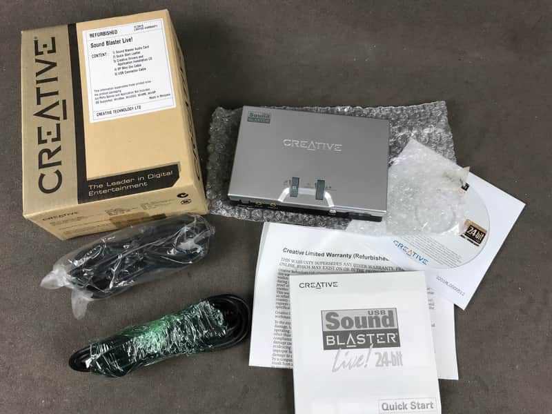 Creative Sound Blaster Live! 24-Bit External USB Sound Card – Model SB0490 – Box image 1