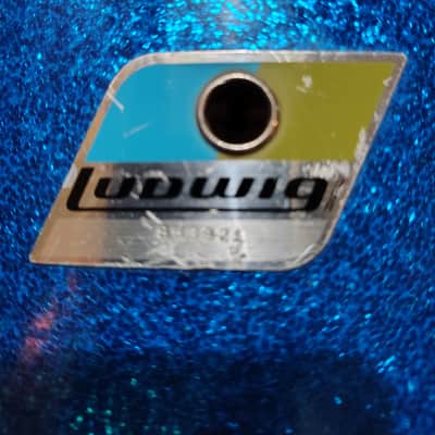 Ludwig No. 944 Classic 9x13" Rack Tom (3-Ply) with Pointed Blue/Olive Badge 1973 - 1976 - Maple Cortex image 2