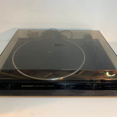 Pioneer PL-600 semi-automatic vintage stereo turntable Black with Shure M104E cartridge & stylus image 1