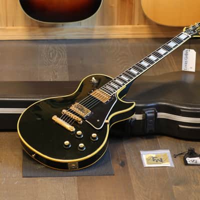 Vintage! 1976 Gibson Les Paul Custom Electric Guitar Black Ebony + HSC image 1