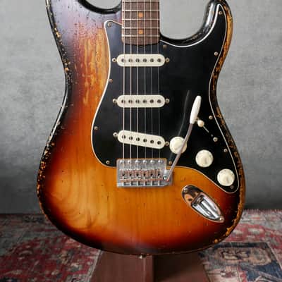 Fender Custom Shop LTD Poblano Strat Suphrel in Super Faded Aged 3-Color Sunburst image 3
