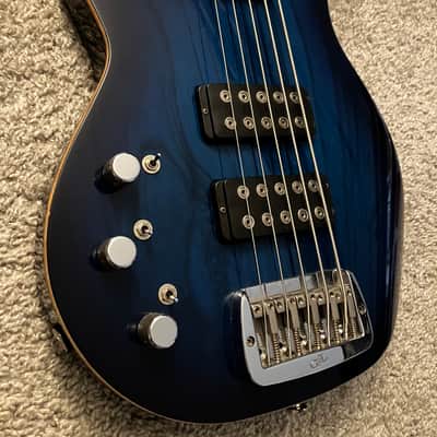 Left handed 5 string G&L L-2500 Blueburst USA made image 1