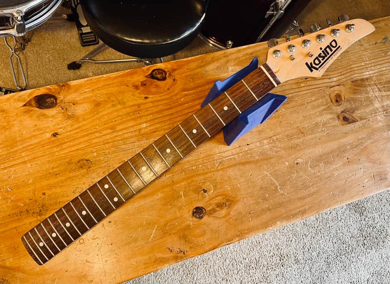 Kasino By Kustom 22 Fret Strat Style Neck Rosewood Slab Fingerboard 1980-90’s - Clear image 1