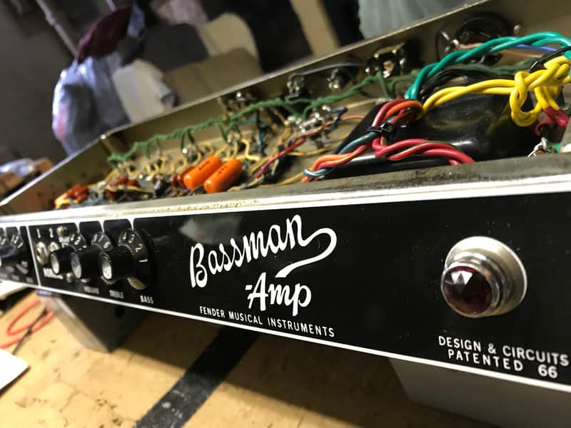 1966 Fender Blackface Bassman chassis only image 1