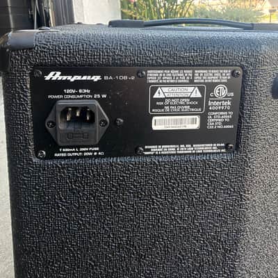 Ampeg BA-108v2 20-Watt 1x8" Bass Combo 2014 - Present - Black image 2
