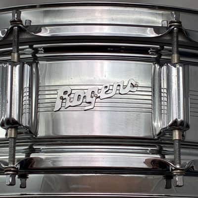 Vintage Rogers 7 Line Dyna-Sonic 5x14 COB Snare Drum #4129 (all orig) image 2