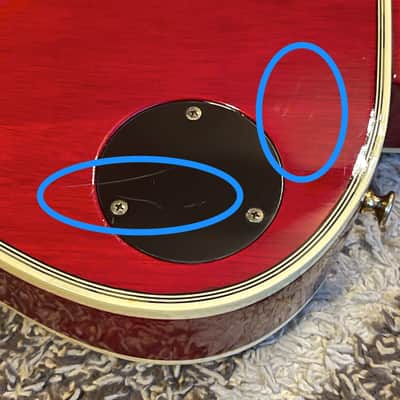 2000 Edwards/ESP E-LP-117 CTM MIJ MADE IN JAPAN Les Paul Custom/Supreme Type Burl Maple Top Abalone Binding See Thru Red image 15