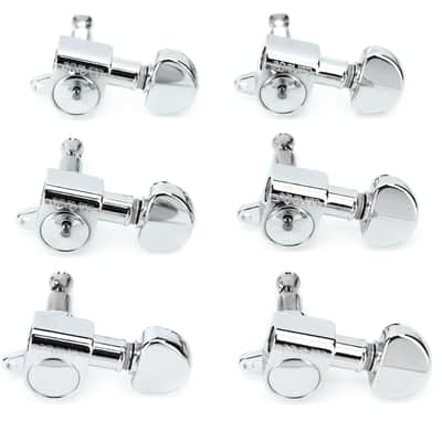 Grover 205C6 Mini Rotomatics Tuning Machines Set - 6-In-line - Chrome image 1