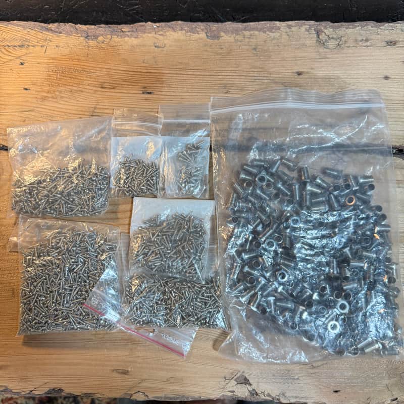 bulk lot of tuner threaded bushings machine head screws for luthier repairs C image 1