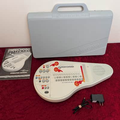 Vintage Suzuki Omnichord System Two Model OM-84 Synthesizer w/ Hard Case, Manual & Overlay 1984 - Ivory image 2