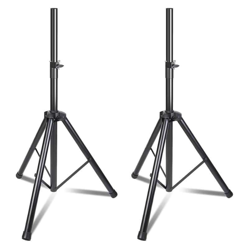 Speaker Stands Pair, Universal Speaker Tripod Stand Adjustable Height From 35 To 60 Inch Heavy Duty With 35 Mm Compatible Insert For Stage image 1