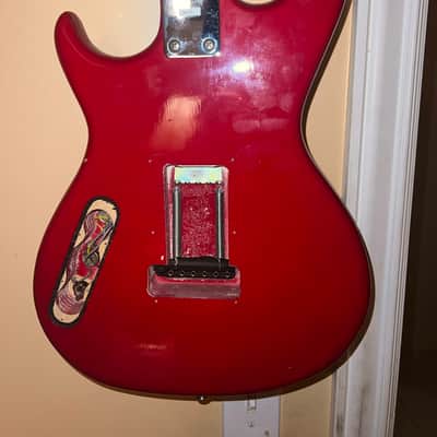 1980s Memphis A2TR ¾ Electric Guitar Red Made in Korea 24 inch scale image 5