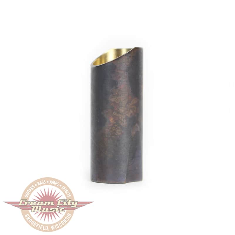 Rock Slide Swamp Slide Small Aged Brass Guitar Slide image 1