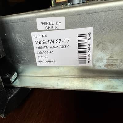 Marshall 1959HW Handwired JMP Reissue 2-Channel 100-Watt Guitar Amp Head 2005 - Present - Black image 6