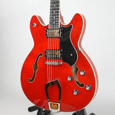 Hagstrom Viking Semi-Hollowbody Electric Guitar - Wild Cherry Transparent (Used) image 6