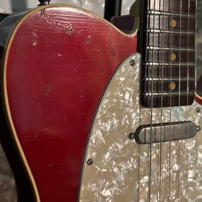 Karge Guitars T style 2024 - Aged DuPont Duco ‘57 Chevrolet Maroon image 5