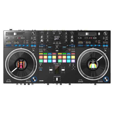 Pioneer DDJ-REV7 2-Channel Serato DJ Controller w White/Black Skin Kit image 3