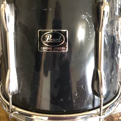 Pearl Export 5-tom shell pack with matching snare (Jet Black), Quick Beat hi-hats, hardware, and throne image 12