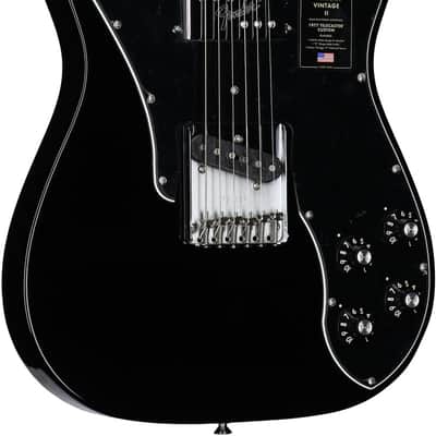Fender American Vintage II 1977 Telecaster Custom Electric Guitar Maple Fingerboard, Black image 15