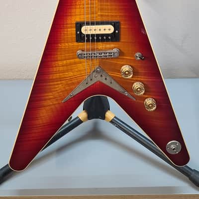 Dean V USA Time Capsule!  VIDEO NOW👂!  Limited Edition! BEAUTIFUL Flame Top! 2002 ml - Cherry Sunburst Flame image 2
