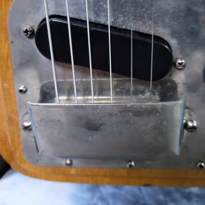 Vintage RARE 1957 Gibson Skylark Model EH-500 Korina Wood Lap Steel Guitar New Strings Pro Setup Wood Case image 3