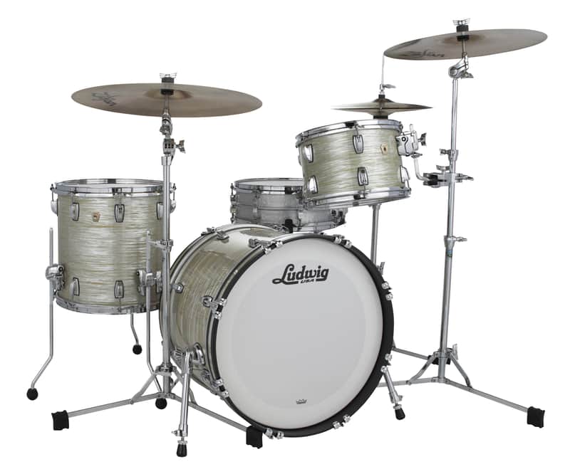 Ludwig *Pre-Order* Classic Maple Olive Oyster Fab 14x22_9x13_16x16 Drums Shell Pack | Made in the USA | Special Order | Authorized Dealer image 1