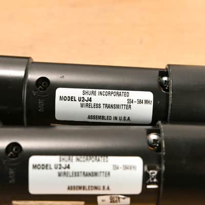 Shure U4D-J4 Wireless Receiver w/ two U2/BETA87A Handheld Mics - J4 Band CG01YHE image 13