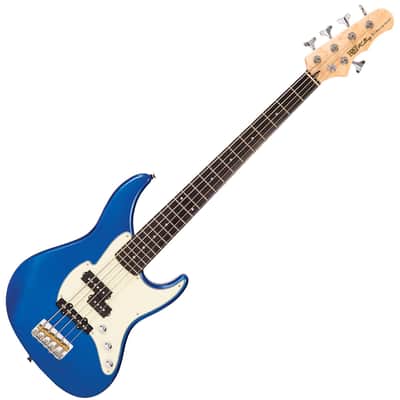 Fret-King Black Label Perception 5-String Bass ~ Candy Apple Blue image 2