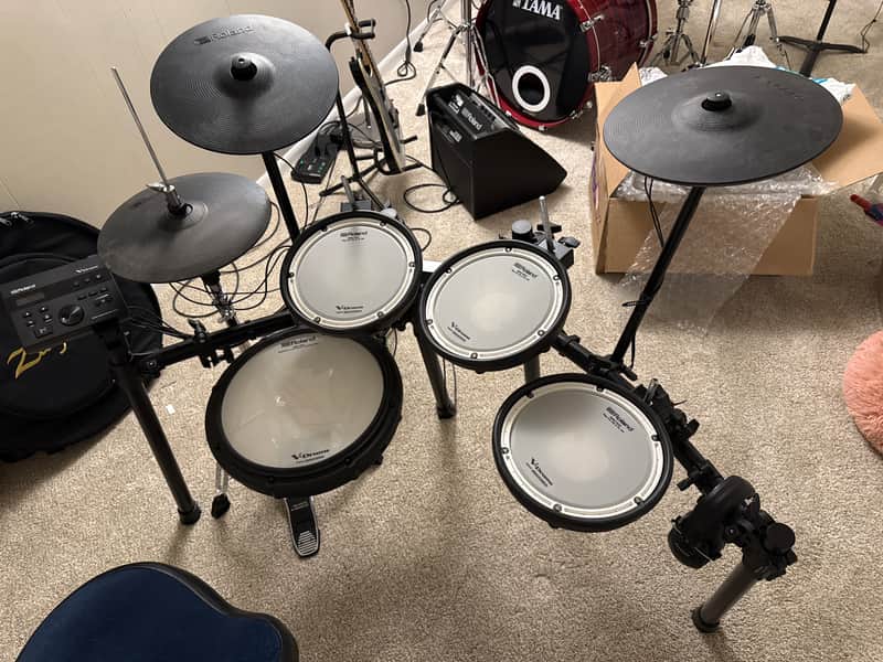 Roland TD-07KVX V-Drum Kit with Mesh Pads 2021 - Black image 1