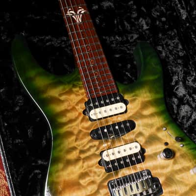 Suhr Custom modern 2016 - Faded Trans Green Burst image 14