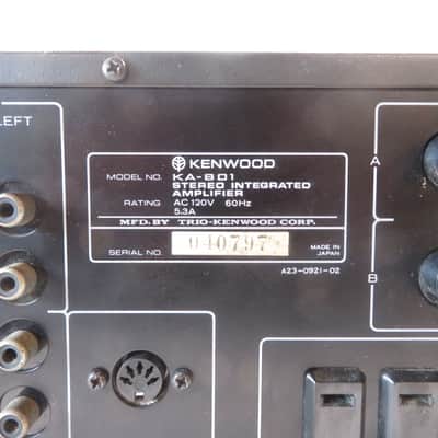Kenwood KA-801 Integrated Amplifier late 1970's - silver faceplate image 7