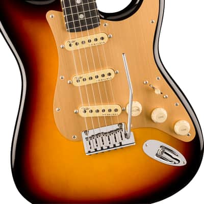 Fender American Ultra II Stratocaster Ebony FB Ultraburst with Case image 3