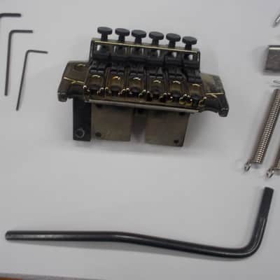 80's Kahler USA Spyder 2720 Spyder Floyd Rose Fulcrum RH tremolo bridge Rare Gold and Black image 8