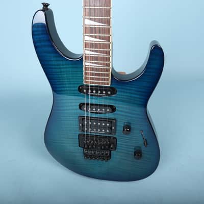 Jackson DK2 Dinky Transparent Blue Burst Seymour Duncan Floyd Rose image 3