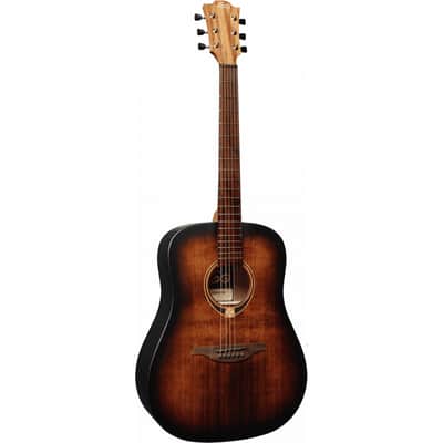 Lag T70D-B&B Tramontane 70 Dreadnought Solid Spruce Top Okoume Neck 6-String Acoustic Guitar image 2