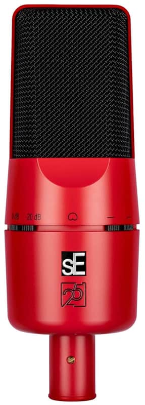 SE ELECTRONICS X1 A 2C Large Diaphragm Condenser Microphone with 100 Hz Filter & -20 dB Pad - XLR Condenser Mic for Singing & Instruments - Professional Studio Microphone for Recording (Red) image 1