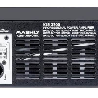 Ashly KLR-3200 2-Channel Power Amplifier; On/off Limiter Switch; Forced-air Cooled; Balanced Inputs Via 3-pin Euroblock; Combo XLR/TRS Connectors; 120VAC; 50/60Hz image 2
