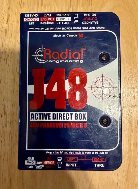 Radial J48 Active Direct Box 2010s - Blue image 1