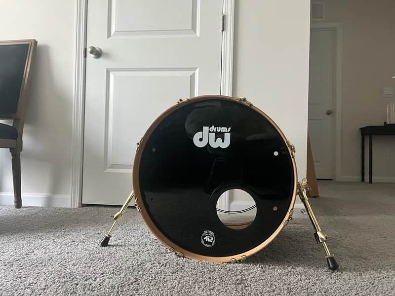 UNIQUE 20x16.5 DW North American Hard Rock Maple Bass Drum 1999 - Black image 1
