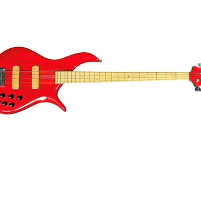 F BASS BN4 Trans Red, Maple Fingerboard, Very Good w/Cosmetic Flaws image 6