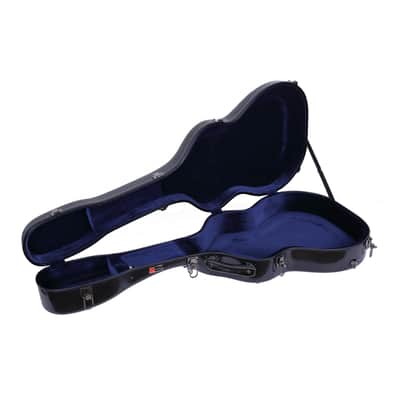 Crossrock Grand Auditorium Guitar Flight Case , Waterproof Deluxe Fiberglass Hard Shell, Black image 5