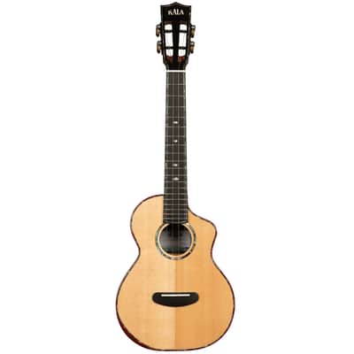 Kala Brand Contour Deluxe Solid Spruce & Rosewood Tenor Ukulele image 4