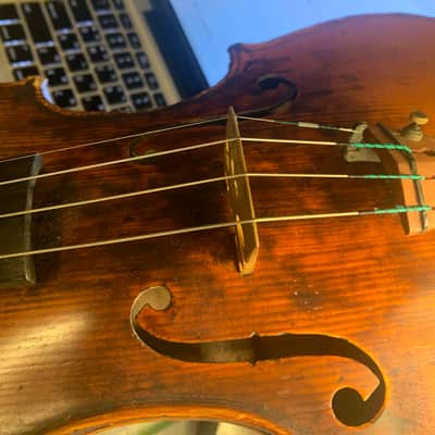 Violin Antonio Stradivarius label German violin 1800s Brown image 4