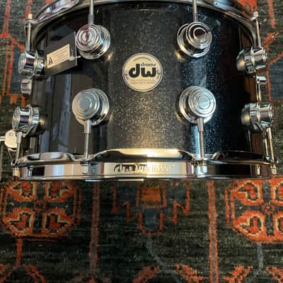 Mint DW Collector’s Series 8x14” Oak Shell Gun Metal Sparkle Glass W/Chrome HW image 9